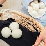 3 Pack All Natural Organic Wool Dryer Balls XL Size - Reusable Chemical-Free Natural Fabric Softener Anti-Static Reduces Clothing Wrinkles & Saves Drying Time, Handmade in Neal
