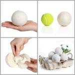 3 Pack All Natural Organic Wool Dryer Balls XL Size - Reusable Chemical-Free Natural Fabric Softener Anti-Static Reduces Clothing Wrinkles & Saves Drying Time, Handmade in Neal