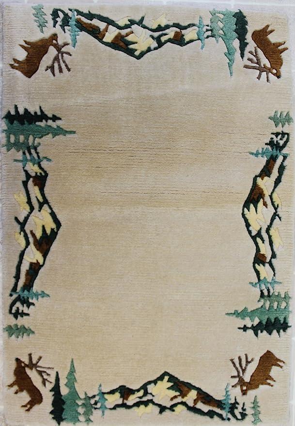 Thamel Mart M22 Exclusive Handmade Woolen Tibetan Meditation Rug 2 Feet X 3 Feet Made in Nepal