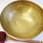 J688 8.25" Energetic Crown 'B' Chakra Healing Hand Hammered Tibetan Singing Bowl Made in Nepal